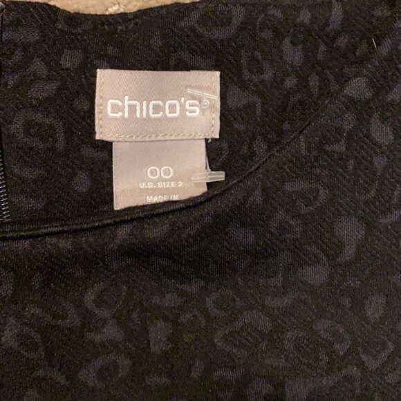 Chico’s dress. Size 00. Black leopard print. Excellent condition. - Picture 2 of 6